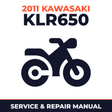 2011 Kawasaki KLR650 Service and Repair Manual - motorcycle workshop manual cover