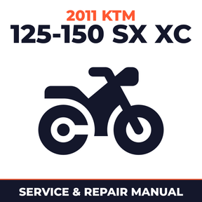 2011 KTM 125-150 SX XC Service and Repair Manual - motorcycle workshop manual cover