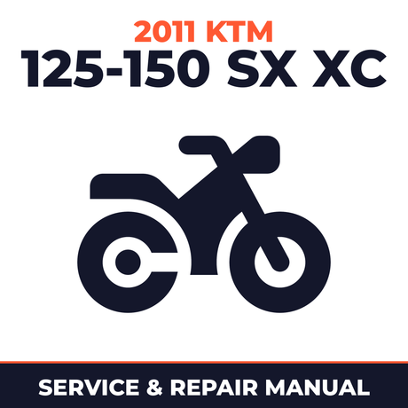 2011 KTM 125-150 SX XC Service and Repair Manual - motorcycle workshop manual cover