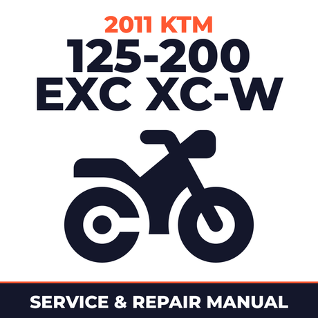 2011 KTM 125-200 EXC XC-W Service and Repair Manual - motorcycle workshop manual cover
