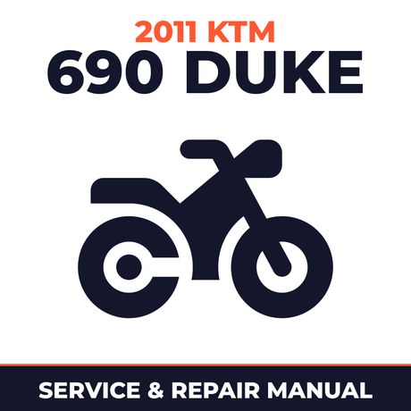 2011 KTM 690 Duke Service and Repair Manual - motorcycle workshop manual cover
