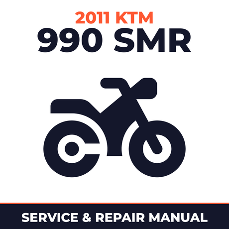 2011 KTM 990 SMR Service and Repair Manual - motorcycle workshop manual cover