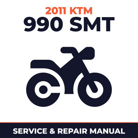 2011 KTM 990 SMT Service and Repair Manual - motorcycle workshop manual cover