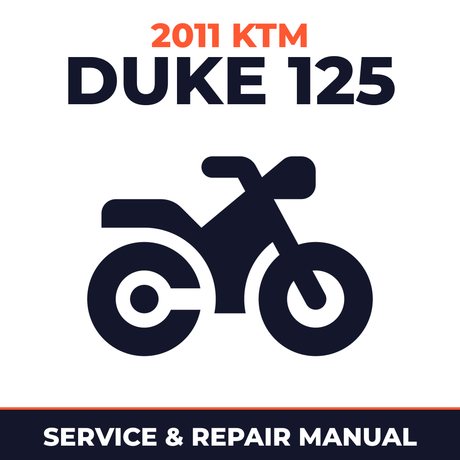 2011 KTM Duke 125 Service and Repair Manual - motorcycle workshop manual cover