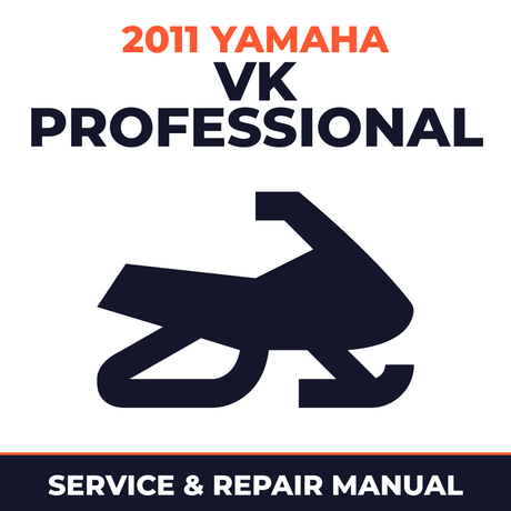 2011 Yamaha VK PROFESSIONAL Service and Repair Manual - snowmobile workshop manual cover