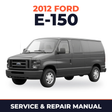 2012 Ford E-150 service and repair manual cover with vehicle photo