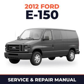 2012 Ford E-150 service and repair manual cover with vehicle photo