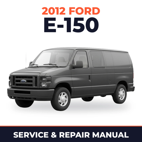 2012 Ford E-150 service and repair manual cover with vehicle photo