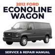 2012 Ford Econoline Wagon service and repair manual cover with vehicle photo