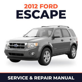 2012 Ford Escape service and repair manual cover with vehicle photo