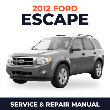 2012 Ford Escape service and repair manual cover with vehicle photo