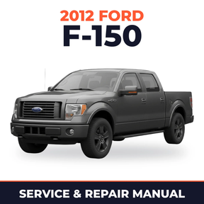2012 Ford F-150 service and repair manual cover with vehicle photo