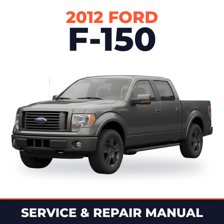 2012 Ford F-150 service and repair manual cover with vehicle photo