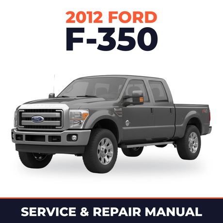 2012 Ford F-350 service and repair manual cover with vehicle photo