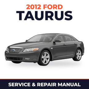 2012 Ford Taurus service and repair manual cover with vehicle photo