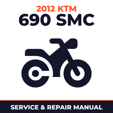 2012 KTM 690 SMC Service and Repair Manual - motorcycle workshop manual cover