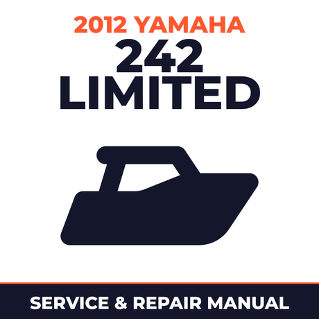 2012 Yamaha 242 LIMITED Service and Repair Manual - boat workshop manual cover