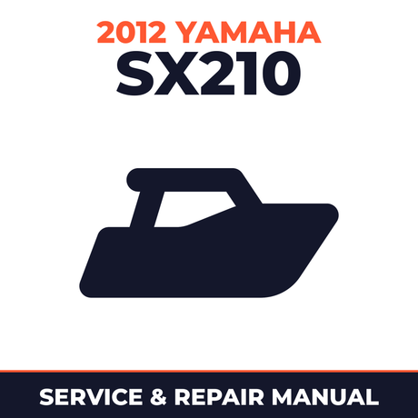 2012 Yamaha SX210 Service and Repair Manual - boat workshop manual cover