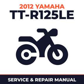 2012 Yamaha TT-R125LE Service and Repair Manual - motorcycle workshop manual cover