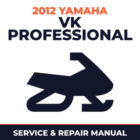 2012 Yamaha VK PROFESSIONAL Service and Repair Manual - snowmobile workshop manual cover