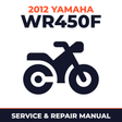 2012 Yamaha WR450F Service and Repair Manual - motorcycle workshop manual cover