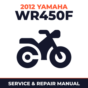2012 Yamaha WR450F Service and Repair Manual - motorcycle workshop manual cover