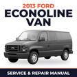 2013 Ford Econoline Van service and repair manual cover with vehicle photo