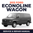 2013 Ford Econoline Wagon service and repair manual cover with vehicle photo