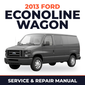 2013 Ford Econoline Wagon service and repair manual cover with vehicle photo