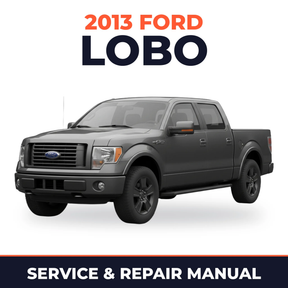 2013 Ford Lobo service and repair manual cover with vehicle photo