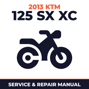 2013 KTM 125 SX XC Service and Repair Manual - motorcycle workshop manual cover