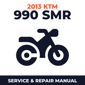 2013 KTM 990 SMR Service and Repair Manual - motorcycle workshop manual cover