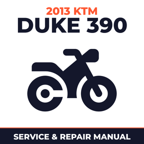 2013 KTM Duke 390 Service and Repair Manual - motorcycle workshop manual cover