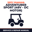2013 Yamaha ADVENTURER SPORT (48V - DC MOTOR) Service and Repair Manual - golf car workshop manual cover