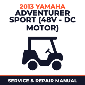 2013 Yamaha ADVENTURER SPORT (48V - DC MOTOR) Service and Repair Manual - golf car workshop manual cover