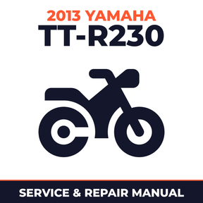 2013 Yamaha TT-R230 Service and Repair Manual - motorcycle workshop manual cover