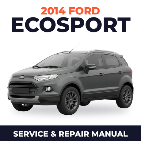 2014 Ford EcoSport service and repair manual cover with vehicle photo