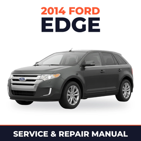 2014 Ford Edge service and repair manual cover with vehicle photo
