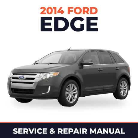 2014 Ford Edge service and repair manual cover with vehicle photo