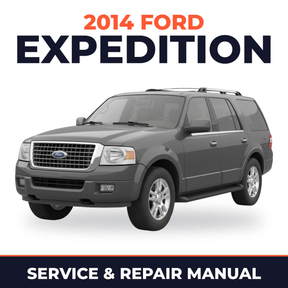 2014 Ford Expedition service and repair manual cover with vehicle photo