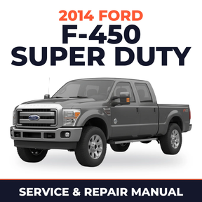 2014 Ford F-450 Super Duty service and repair manual cover with vehicle photo