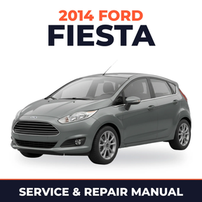 2014 Ford Fiesta service and repair manual cover with vehicle photo