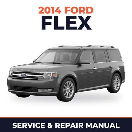 2014 Ford Flex service and repair manual cover with vehicle photo