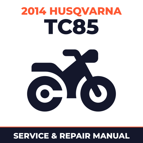 2014 Husqvarna TC85 Service and Repair Manual - motorcycle workshop manual cover