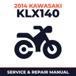 2014 Kawasaki KLX140 Service and Repair Manual - motorcycle workshop manual cover