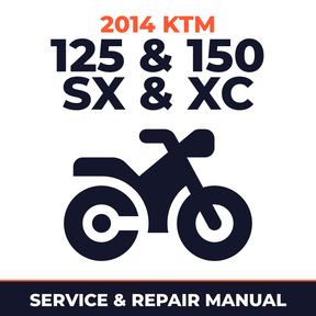 2014 KTM 125 & 150 SX & XC Service and Repair Manual - motorcycle workshop manual cover