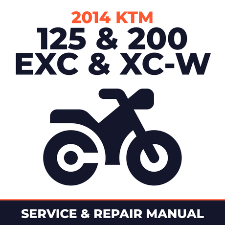 2014 KTM 125 & 200 EXC & XC-W Service and Repair Manual - motorcycle workshop manual cover