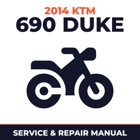 2014 KTM 690 Duke Service and Repair Manual - motorcycle workshop manual cover