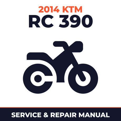 2014 KTM RC 390 Service and Repair Manual - motorcycle workshop manual cover