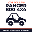 2014 Polaris Ranger 800 4x4 Service and Repair Manual - side-by-side workshop manual cover